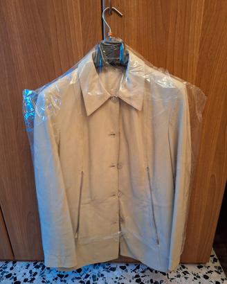 Giacca in pelle, beige, da donna