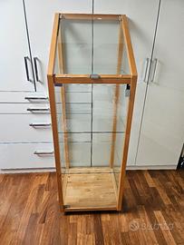 Mobile vetrina espositore in legno