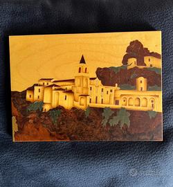Quadretto intarsiato in legno Matera