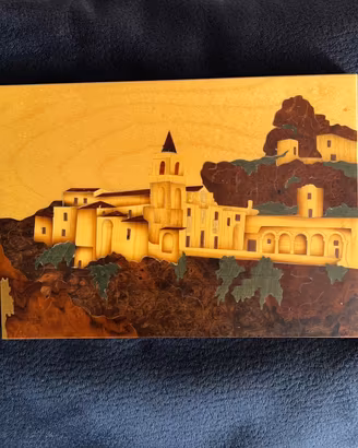 Quadretto intarsiato in legno Matera