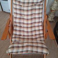 Poltrona sdraio nuova in legno