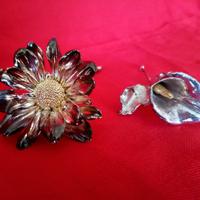 Coppia di fiori PIERRE placcato argento 925