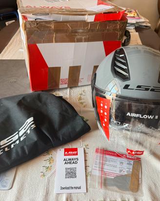 LS2 Airflow 2 tg.XL Grigio lucido NUOVO