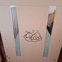 Lettino completo con sponde e materasso