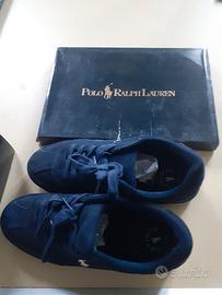Scarpe Ralph Lauren polo blu scamosciate n38