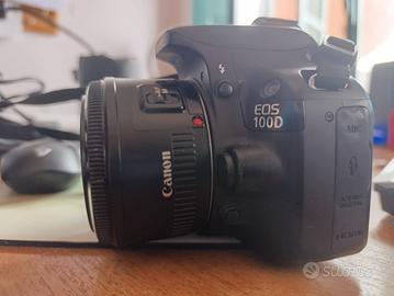 Canon EOS 100D completa di obiettivo Canon E