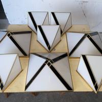 Lampade a muro piramidali design italiano anni 70