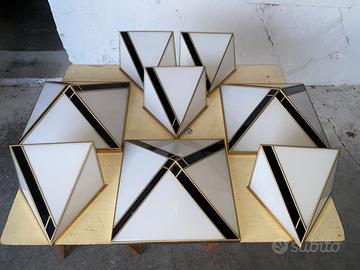 Lampade a muro piramidali design italiano anni 70