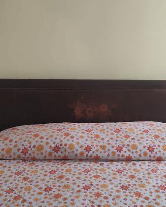 Telaio letto matrimoniale in legno con testiera de