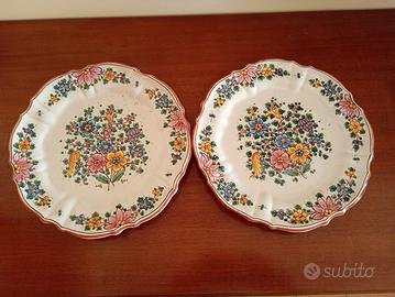 2 piatti decorativi Ceramica Gubbio anni 50/60 