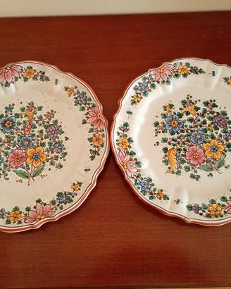 2 piatti decorativi Ceramica Gubbio anni 50/60 