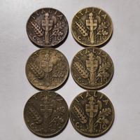 Lotto 6 monete italiane Vittorio Emanuele III 