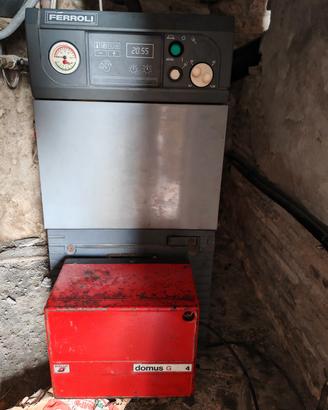 Impianto di riscaldamento a gasolio funzionante