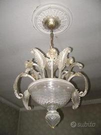 LAMPADARIO LA MURRINA , 3 LUCI - VETRO DI MURANO