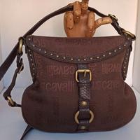 Original JUST CAVALLI,borsa tracolla tessuto cacao