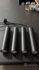 Lampada a Sospensione 30cm a cilindro Nero