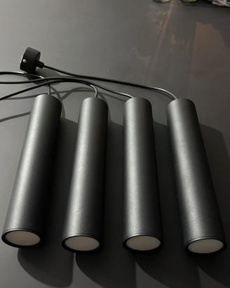 Lampada a Sospensione 30cm a cilindro Nero