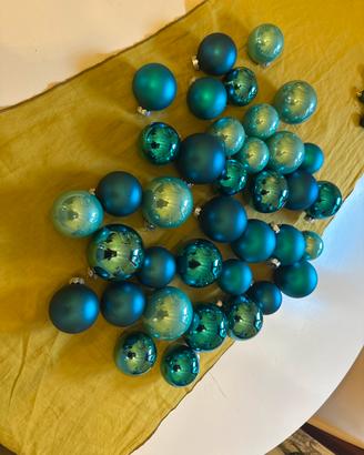 Palline albero di Natale, blu e azzurre