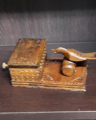 dispencer sigarette in legno vintage 