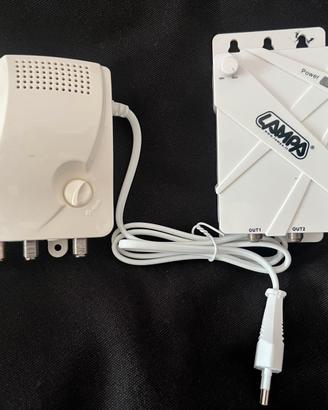 Teleco e Lampa. Amplificatore per TV camper.