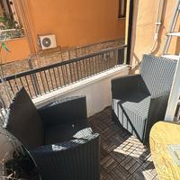 Sedie esterno rattan nere giardino terrazzo