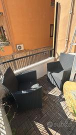 Sedie esterno rattan nere giardino terrazzo