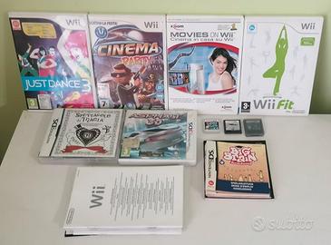 Lotto di 9 giochi e accessori per Wii, NDS, 3DS