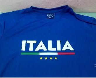 T-Shirt ITALIA con Numero 9 Taglia M/L NUOVA neho5