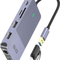 Docking station USB Giq USB C Hub USB 3.0 a doppio