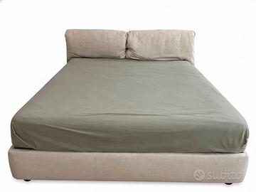 Letto Flou Nathalie con contenitore - Come nuovo