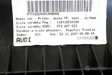 8K0959655B KIT AIRBAG PER VEICOLI CON GUIDA A DEST