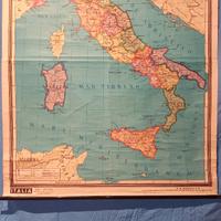 Carta geografica Italia in tela