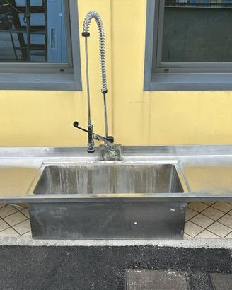 Lavapentole-lavabo-lavandino a 1 vasca da 3000 mm