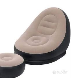 poltrona con pouf gonfiabile + gonfietto 