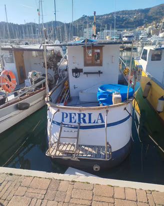 barca in vetroresina con licenza professionale 