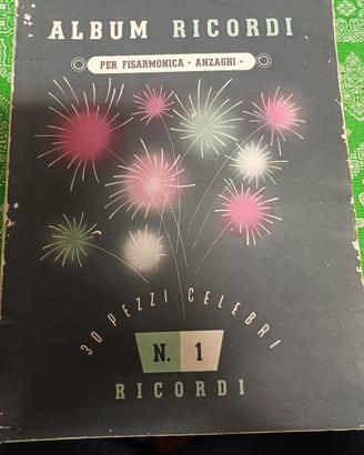 Raro Album Ricordi n. 1 per Fisarmonica - 30 Pezzi