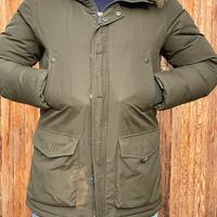 Parka Bomboogie verde uomo M piumino e vero pelo