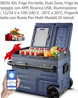 %Nuovo.45L Frigo Portatile, Dual Zone,APP