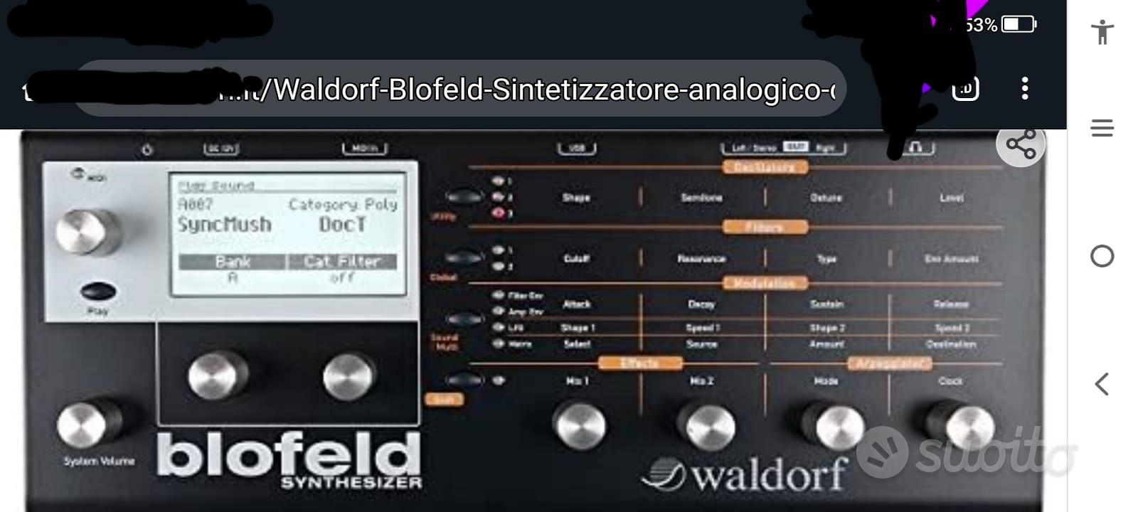 Sintetizzatore analogico Strumenti Musicali In vendita a Treviso