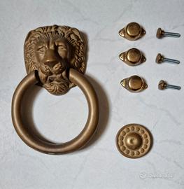 Battiporta Testa di Leone in ottone