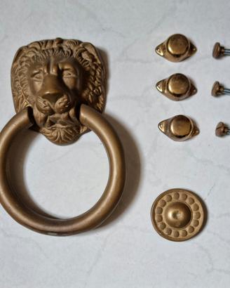 Battiporta Testa di Leone in ottone