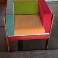 Poltrona sfoderabile colorata