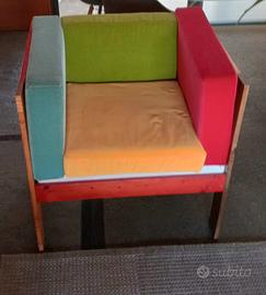 Poltrona sfoderabile colorata