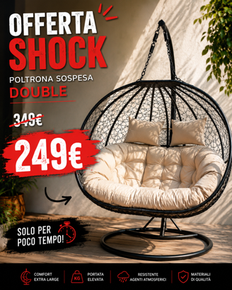 POLTRONA SOSPESA DOUBLE PROMO SHOCK