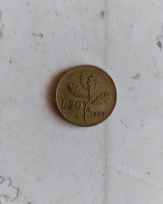 20 LIRE anno 1957