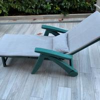 Sedia a sdraio reclinabile da esterno con cuscino