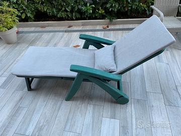 Sedia a sdraio reclinabile da esterno con cuscino