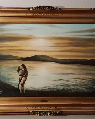 Quadro "Soli al Tramonto" del pittore Luigi Parena