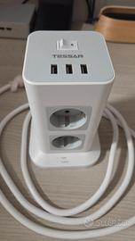 Multipresa Torre TESSAN 8 Schuko
