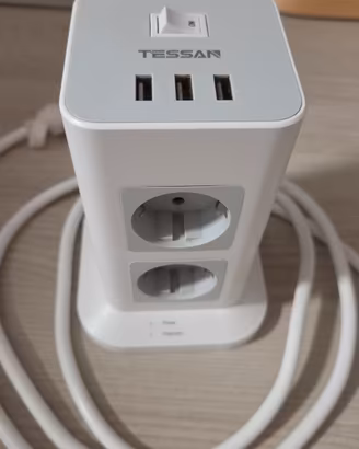 Multipresa Torre TESSAN 8 Schuko
